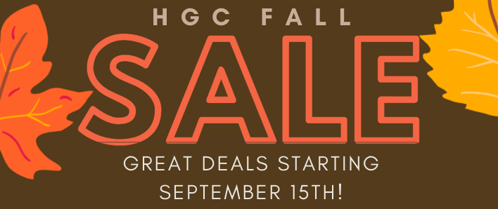 FALL SALE Beginning September 15th!